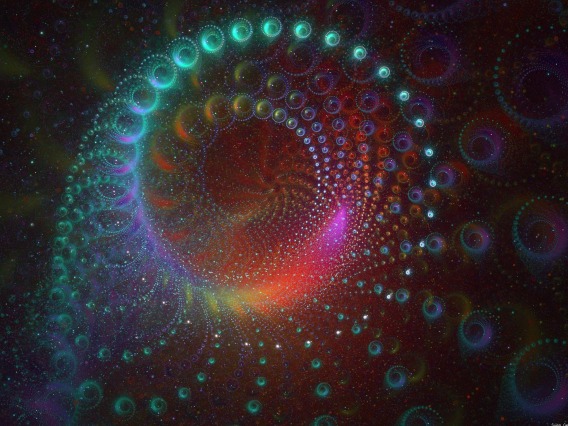 Spiral-shaped fractal image